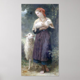 Affiche Nouveau-Ne de Bouguereau - de L'Agneau