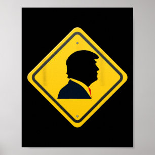 Affiche Nouveau ! Panneau de signalisation routier jaune T