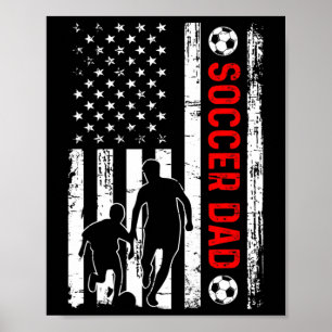 Affiche Nouveau Papa Bientôt Papa Footballeur Rétro Améric