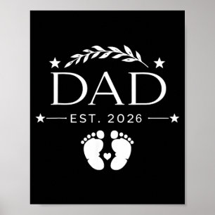 Affiche Nouveau papa prévu 2026 Fête des pères Papa pour l