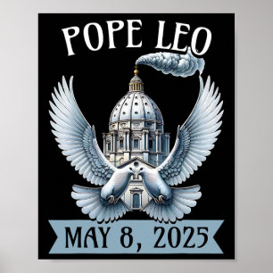 Affiche Nouveau Pape Leo 2025 Pape Leo