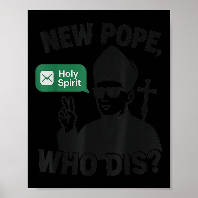 Affiche Nouveau pape qui se moque du Saint-Esprit Drôle de (Devant)
