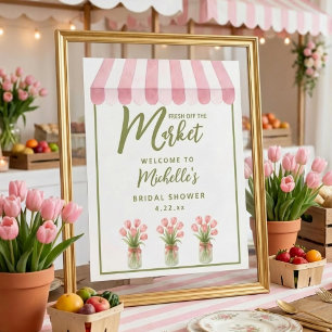 Affiche Nouveau sur le Marché Panneau de Bienvenue pour un