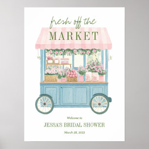 Affiche Nouveau sur le Marché Signe de Bienvenue pour la F