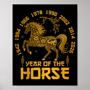 Affiche Nouveau zodiaque chinois du cheval lunaire