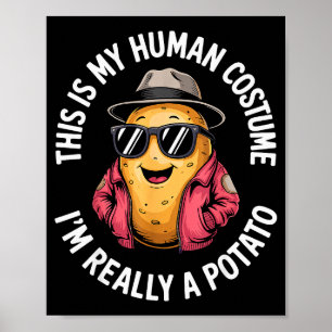 Affiche Nouveauté de pomme de terre cool pour hommes femme
