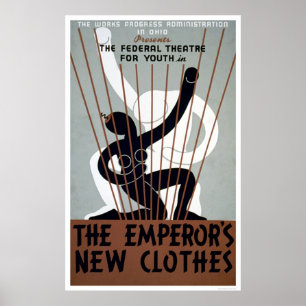 Affiche Nouveaux vêtements d'empereurs WPA 1937