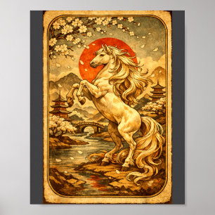 Affiche Nouvel An chinois 2026 du Cheval Nouvel An lunaire