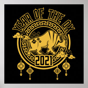 Affiche Nouvel An chinois de l'Ox 2021