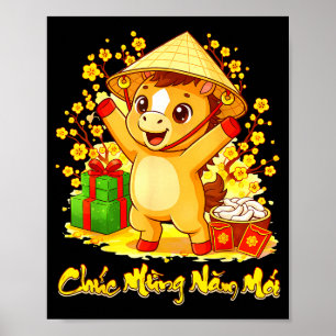 Affiche Nouvel an lunaire vietnamien 2026 tet viet chuc mu