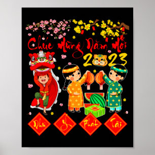 Affiche Nouvel An lunaire vietnamien Nam Moi Nhu Y année d