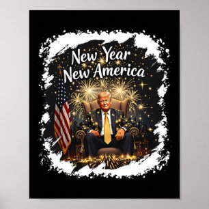 Affiche Nouvel An Nouvel An Amérique Joyeux Nouvel An Fête