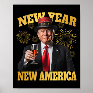 Affiche Nouvel An Nouvel An Amérique Joyeux Nouvel An Fête