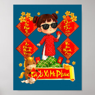 Affiche Nouvel An vietnamien 2026 Li Xi Me S'il Vous Plaît
