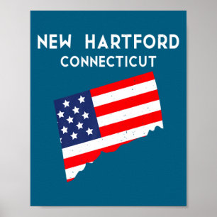 Affiche Nouvel Hartford Connecticut États-Unis Amérique Vo