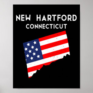 Affiche Nouvel Hartford Connecticut États-Unis État Amériq