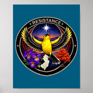 Affiche Nouvelle alliance de l'oiseau rebelle du New Jerse