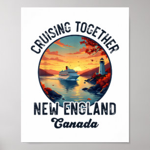 Affiche Nouvelle-Angleterre Canada Croisière, Croisière En