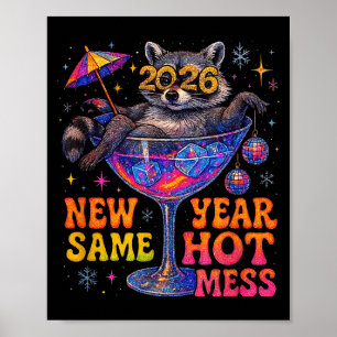 Affiche Nouvelle Année 2026 Même Bordel Drôle Cadeau de Ra