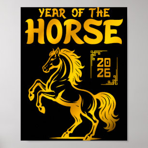 Affiche Nouvelle année chinoise 2026 de l'art traditionnel