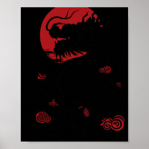 Affiche Nouvelle année chinoise de l'année du dragon 2024