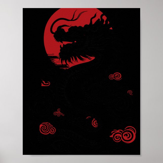 Affiche Nouvelle année chinoise de l'année du dragon 2024  (Devant)