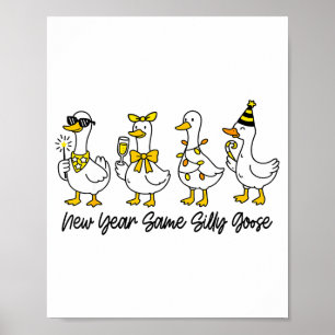 Affiche Nouvelle Année Même Oie Idiote Bonne Année Oie de
