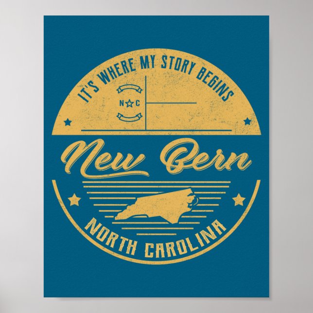 Affiche Nouvelle-Bern Caroline du Nord C'est où mon histoi (Devant)