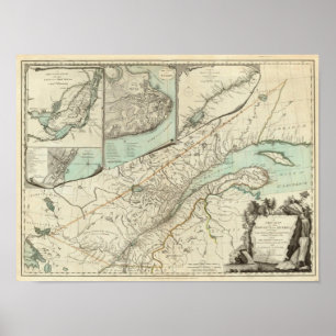 Affiche Nouvelle carte de la province du Québec