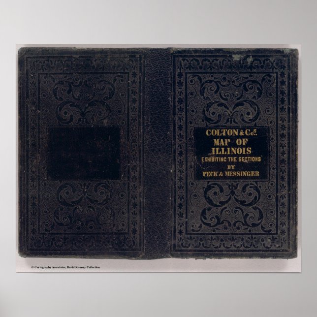 Affiche Nouvelle carte de l'état de l'Illinois 3 (Devant)