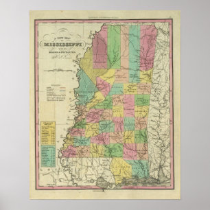 Affiche Nouvelle carte du Mississippi