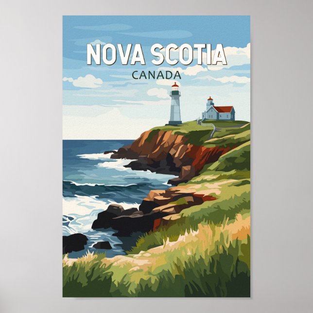 Affiche Nouvelle-Écosse Canada Travel Art Vintage (Devant)