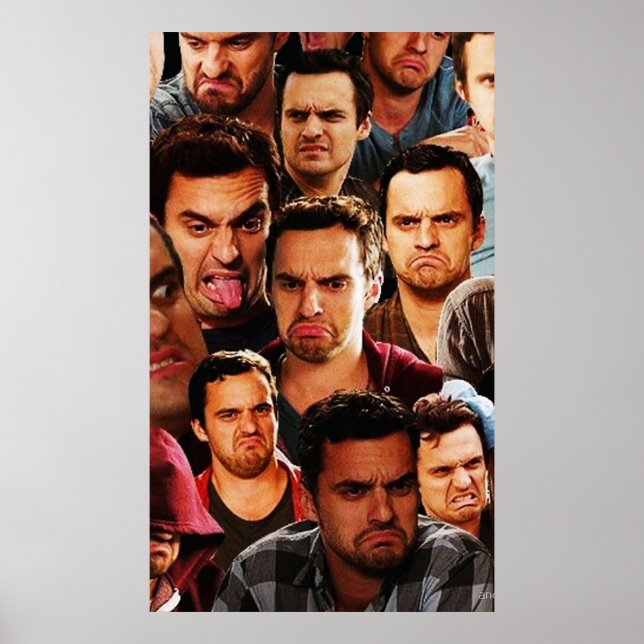 Affiche Nouvelle fille - Nick Miller Collage (Devant)