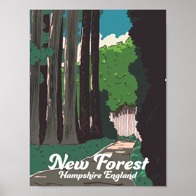 Affiche Nouvelle forêt Hampshire Angleterre (Devant)