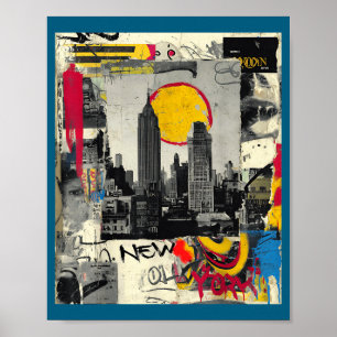 Affiche Nouvelle horizon de New york punk grunge vintage r