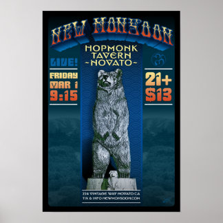 Affiche Nouvelle Monsoon Hopmonk Tavern Novato CA 2013 Pos