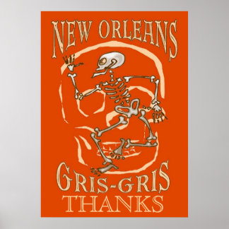 Affiche Nouvelle-Orléans Gris Gris, ajouter du texte, Post