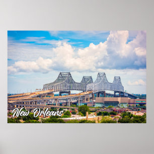 Affiche Nouvelle-Orléans, Louisiane, États-Unis