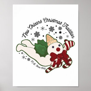 Affiche Nouvelle-Orléans M. Bingle Tradition de Noël Bonho