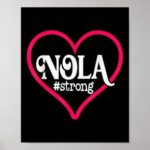 Affiche Nouvelle-Orléans Nola Coeur Fort Tee Nouvelle-Orlé