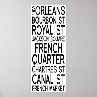 Affiche Nouvelle-Orléans | Typographie