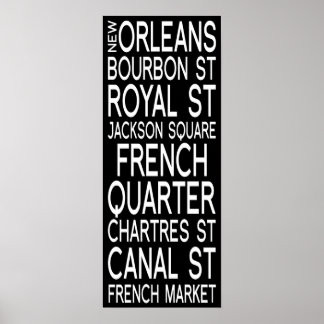 Affiche Nouvelle-Orléans | Typographie