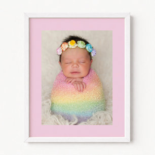 Affiche Nouvelle Photo de Bébé Fille Rose Pâle