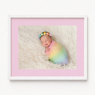 Affiche Nouvelle Photo de Bébé Fille Rose Pâle