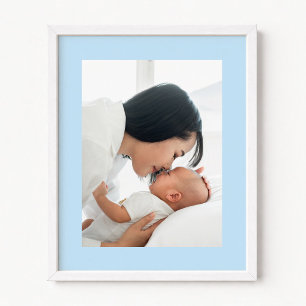 Affiche Nouvelle photo de bébé garçon bleu pâle