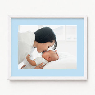 Affiche Nouvelle photo de bébé garçon bleu pâle