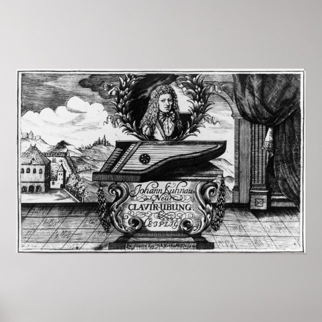 Affiche Nouvelle pratique de piano, 1689 (Devant)