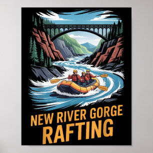 Affiche Nouvelle rivière Gorge Rafting Whitewater Kayak Ou