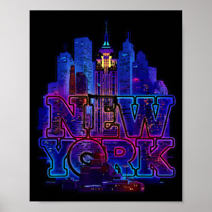 Affiche Nouvelle silhouette punk grunge vintage rétro de N