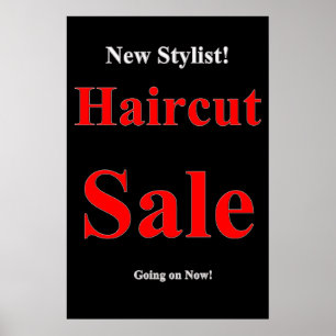 Affiche Nouvelle Styliste Haircut Vente Beauté Salon Poste